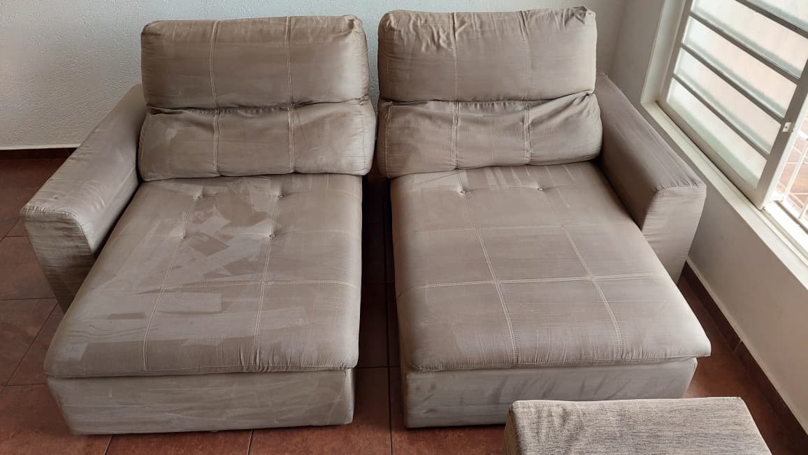 Poltrona depois da limpeza.